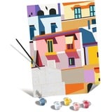 Ravensburger CreArt Leinwand Edition: Farbenfrohe Häuser, Malen 