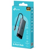 TP-Link UH6120C USB Type-C 6 in 1 Hub, Dockingstation grau/schwarz