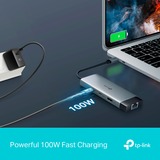 TP-Link UH6120C USB Type-C 6 in 1 Hub, Dockingstation grau/schwarz