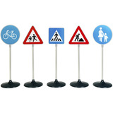 Theo Klein Verkehrsschilder-Set "Fußgänger", Verkehrszeichen 5-tlg.