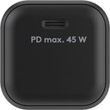 goobay USB-C Schnellladegerät Nano, PD, GaN, 45 Watt schwarz, 1x USB-C, Power Delivery 3.0