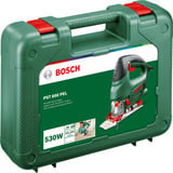 Bosch Heimwerken & Garten Stichsäge PST 8000 PEL grün/schwarz, Koffer, 5-teiliges Sägeblatt - Set, 530 Watt