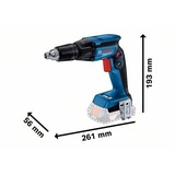 Bosch Professional Akku-Trockenbauschrauber GTB 18V-45 Professional blau/schwarz, 2x Akku ProCORE18V 4,0Ah, in L-BOXX
