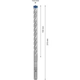 Bosch Professional EXPERT Hammerbohrer SDS-plus-7X, Ø 12mm, 30 Stück Arbeitslänge 150mm