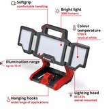 EINHELL Akku-Lampe TP-CL 18/3000 Li - Solo, Baustrahler rot, ohne Akku und Ladegerrät