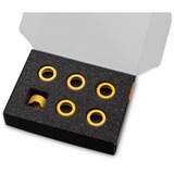 EKWB EK-Quantum Torque Compression Ring 6-Pack HDC 12 - Gold, Verbindung gold