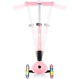 GLOBBER Junior Foldable Fantasy Lights, Scooter rosa, pastellrosa-Flowers