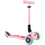 GLOBBER Junior Foldable Fantasy Lights, Scooter rosa, pastellrosa-Flowers