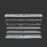 Keychron Q8 Barebone ISO Knob, Gaming-Tastatur schwarz, Alice Layout, Hot-Swap, Aluminiumrahmen, RGB
