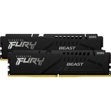 Kingston FURY DIMM 32 GB DDR5-6800 (2x 16 GB) Dual-Kit, Arbeitsspeicher schwarz, KF568C34BBK2-32, FURY Beast, INTEL XMP