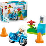 LEGO 10471 DUPLO Town Blaues Polizeimotorrad, Konstruktionsspielzeug 