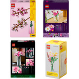 LEGO Botanicals Rosa Blumenstrauß Bundle (mit Vase), Konstruktionsspielzeug 