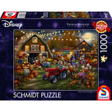 Schmidt Spiele Thomas Kinkade Studios: Disney - Mickey & Minnie Pumpkin Festival, Puzzle 1000 Teile