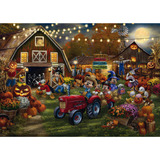 Schmidt Spiele Thomas Kinkade Studios: Disney - Mickey & Minnie Pumpkin Festival, Puzzle 1000 Teile