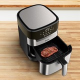 Tefal 2-in-1 Easy Fry & Grill Deluxe EY 505D, Heißluftfritteuse edelstahl/schwarz