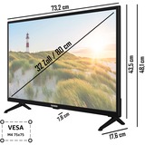 Telefunken XF32SN550S, LED-Fernseher 80 cm (32 Zoll), schwarz, FullHD, Triple Tuner, SmartTV