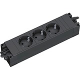 Bachmann STEP BASE Steckdosenleiste 3-fach schwarz, ohne Kabel, Wieland Stecksystem