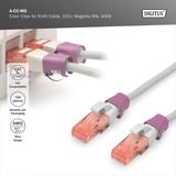 Digitus Farbclips für Patchkabel - Gemischt (je 20 Stück), Kabelclip mehrfarbig, 100 Stück