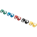 Digitus Farbclips für Patchkabel - Gemischt (je 20 Stück), Kabelclip mehrfarbig, 100 Stück