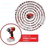 EINHELL Professional Akku-Schlagschrauber TP-CW 18 Li BL - Solo, 18Volt rot/schwarz, ohne Akku und Ladegerät