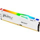 Kingston FURY DIMM 16 GB DDR5-6800, Arbeitsspeicher weiß, KF568C34BWEA-16, FURY Beast RGB, INTEL XMP, AMD EXPO