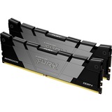 Kingston FURY DIMM 64 GB DDR4-3200 (2x 32 GB) Dual-Kit, Arbeitsspeicher schwarz/silber, KF432C16RB2K2/64, FURY Renegade Black XMP, INTEL XMP