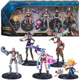 Spin Master League of Legends - 10cm Actionfiguren 5er Pack (Vi, Caitlyn, Ekko, Heimerdinger und exklusiver Jinx) jeweils mit Accessoires und Ausstellungssockel, Spielfigur
