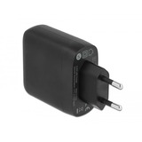 DeLOCK Ladegerät USB-C 20 Watt und USB-A 12 Watt schwarz, PD 20 Watt