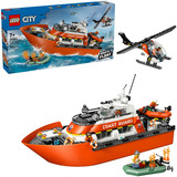 LEGO 60504 City Rettungsboot der Küstenwache mit Hubschrauber, Konstruktionsspielzeug 
