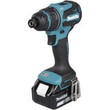 Makita Akku-Bohrschrauber mit Wechselkopfsystem DDF491RTJ, 18Volt blau/schwarz, 2x Li-Ionen Akku 5,0Ah, mit vier verschiedenen Aufsätzen, im Koffer