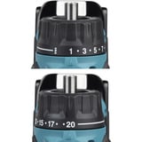 Makita Akku-Bohrschrauber mit Wechselkopfsystem DDF491RTJ, 18Volt blau/schwarz, 2x Li-Ionen Akku 5,0Ah, mit vier verschiedenen Aufsätzen, im Koffer