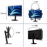 Philips 27B2U3301, LED-Monitor 68.5 cm (27 Zoll), schwarz, FullHD, IPS, USB-C, DP, HDMI, USB-Hub, 120Hz Panel