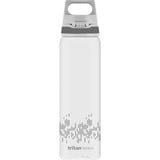 SIGG Trinkflasche Total Clear One MyPlanet "Anthracite" 0,75L transparent/grau, Ein-Hand-Verschluss ONE