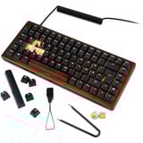 Sharkoon SKILLER SGK50 S3 Wood PBT, Gaming-Tastatur holz/schwarz, DE-Layout, Gateron G Pro 3.0 Yellow