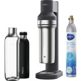 SodaStream Wassersprudler sodaTRIO schwarz, inkl. Glasflasche, Edelstahlflasche, CO₂-Zylinder