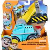 Spin Master Rubble & Crew - Motors Mega-Hammer-Baufahrzeug mit Motor-Figur, Spielfahrzeug mit Baggerschaufel, Schweißbrenner, Schraubenzieher, Schraubenschlüssel und Rubble Hundefigur