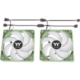 Thermaltake CT140 ARGB Sync PC Cooling Fan Matcha Green, Gehäuselüfter hellgrün, 2er Pack, 140 mm