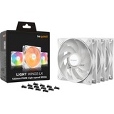 be quiet! Light Wings LX PWM high-speed 120 mm White Triple Pack, Gehäuselüfter weiß, 3er-Pack, 120 mm
