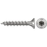 fischer Spanplattenschraube PowerFast II 4,0x20 Senkkopf TX 200 Stück, mit Vollgewinde, Edelstahl A2