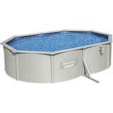 Bestway Stahlwand Pool HYDRIUM Set, 500cm x 360cm x 120cm, Schwimmbad hellgrau, mit Sandfilteranlage