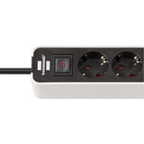 Brennenstuhl Ecolor Steckdosenleiste 4-fach, 2x USB-C weiß/schwarz, 1,5 Meter Kabel, USB-C, mit Sicherheitsschalter