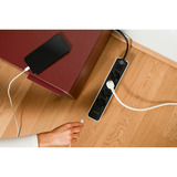 Brennenstuhl Ecolor Steckdosenleiste 4-fach, 2x USB-C weiß/schwarz, 1,5 Meter Kabel, USB-C, mit Sicherheitsschalter