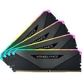 Corsair DIMM 32 GB DDR4-3600 (4x 8 GB) Quad-Kit, Arbeitsspeicher schwarz, CMN32GX4M4Z3600C18, Vengeance RGB RT, INTEL XMP