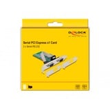 DeLOCK PCIe x1  Karte auf 2x Seriell RS-232, Schnittstellenkarte 