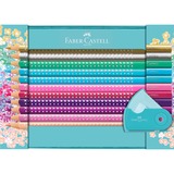 Faber-Castell Sparkle Buntstifte Geschenkset, Metalletui türkis, 21-teilig inkl. 1 Sleeve Spitzdose Mini