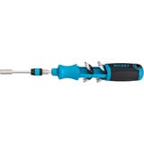 Hazet Bit Ratschen-Schraubendreher 811R-4, Bit-Satz blau/schwarz, mit integriertem Magazin