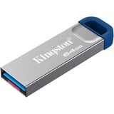 Kingston DataTraveler Kyson 64 GB, USB-Stick silber/blau