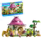 PLAYMOBIL 71838 Magic Unicorns:Feenzuhause mit Goldeinhorn und Stall, Konstruktionsspielzeug 