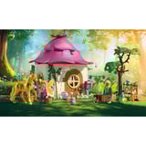 PLAYMOBIL 71838 Magic Unicorns:Feenzuhause mit Goldeinhorn und Stall, Konstruktionsspielzeug 