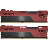 Patriot DIMM 64 GB DDR4-4000 (2x 32 GB) Dual-Kit, Arbeitsspeicher schwarz/rot, PVE2464G400C0K, Viper Elite II, INTEL XMP